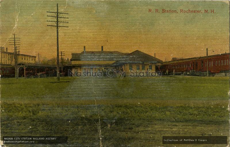 Postcard: Railroad Station, Rochester, N.H.